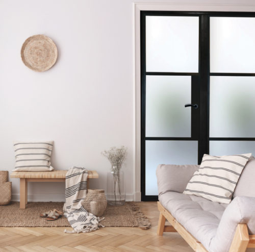 Interior french doors in metal