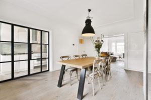 glass and metal interior double doors - crittall look