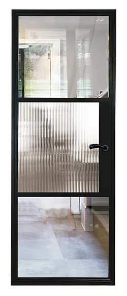 Black Single Door Hinged Left Black Handle Black Metal Doors internal steel doors