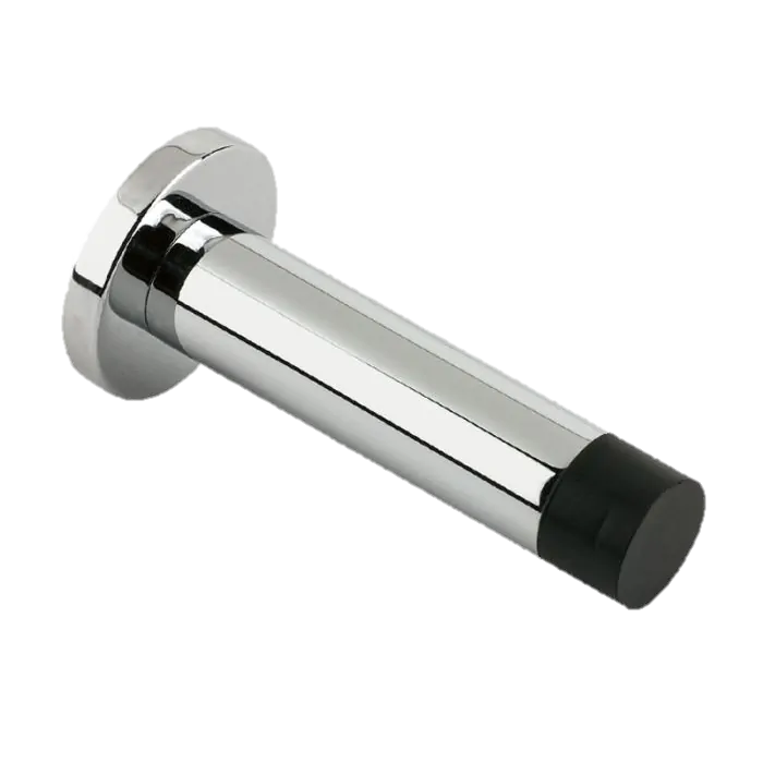 Wall mounted chrome door stop